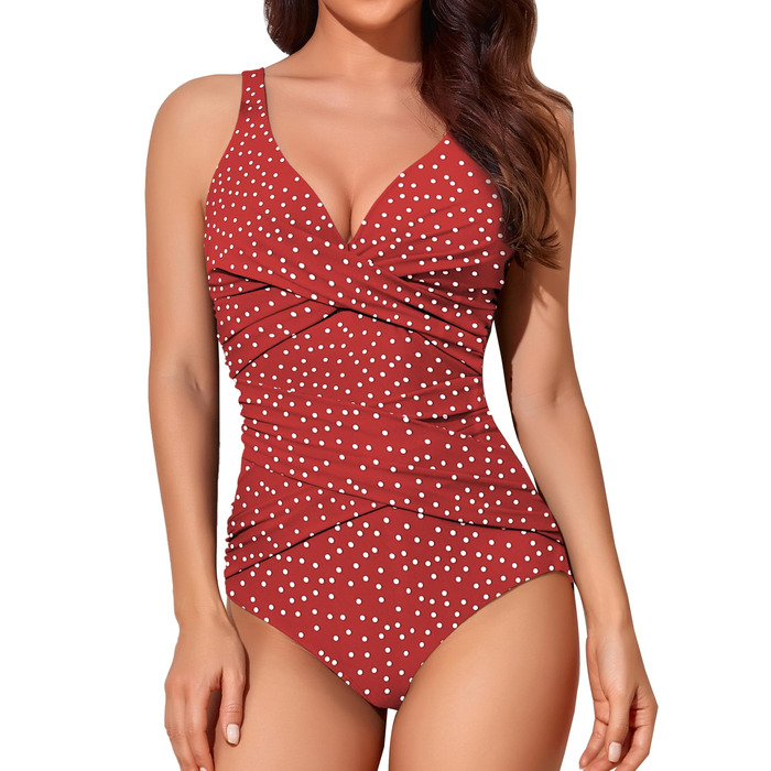 Купальник жіночий Smismivo з ефектом Push Up та животовитягуванням, червоний, S