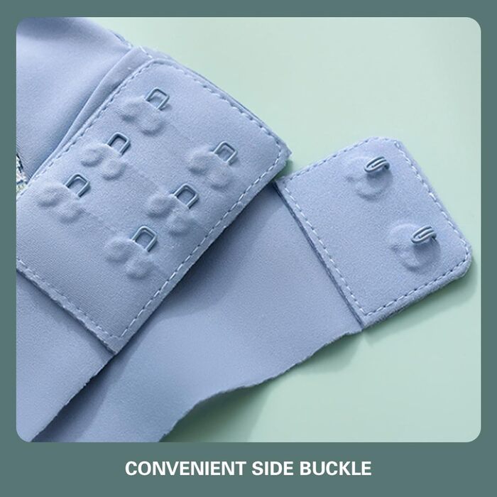 Бюстгальтер без кісточок Necalisi з застібкою на блискавці спереду, мереживний, з перехресним витонченням спини, синій, Push up, 42/95E