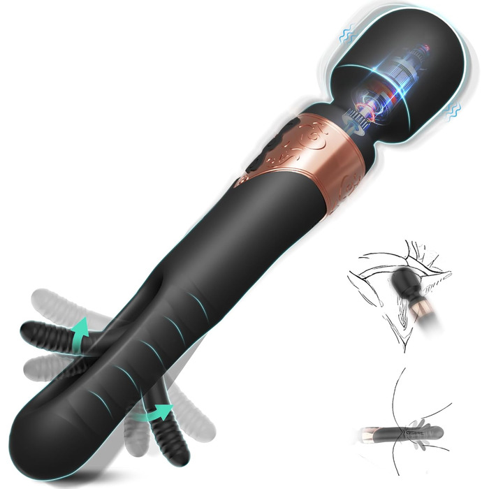 Вібратор для жінок, секс-іграшка з 10 режимами, масажер простати, чорний