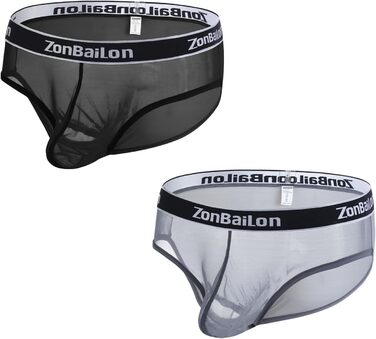 Чоловіча труси YAHWUAI Sips: сексуальна, зручна білизна з великим вирізом, чорно-темно-сіра (3XL)