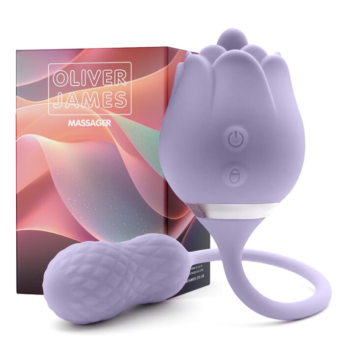 Вібратор-аналізатор Rosen від Oliver James - 10 режимів, водонепроникний, USB-зарядка (фіалковий)
