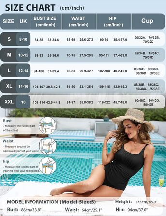 Купальник жіночий Vancavoo з ефектом шортів, push-up, без спинки, з рюшами, чорний