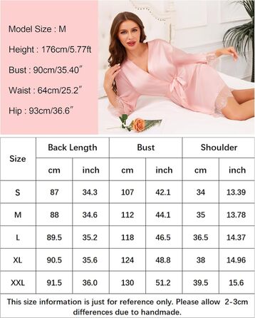 Халат жіночий Lovasy Satin з короткими рукавами, стиль кімоно, мереживо, рожевий для вечірки, весілля, піжами