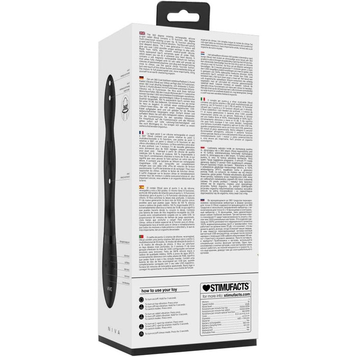 Rabbit Vibe Leben-G Spot - вібратор для жіночих статевих органів (чорний)