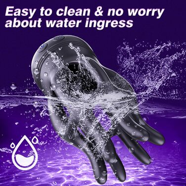 Електричний мастурбатор PQKuss з функцією лизання язиком: 10 режимів вібрації та 10 режимів лизання для чоловіків