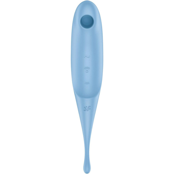 Satisfyer Twirling Pro - вібратор для клітора з ефектом тину, блакитний | 11 програм тину та 12 вібрацій | З дружній до тіла силікон