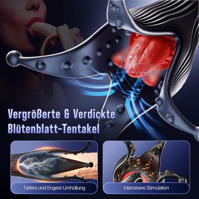 Мастурбатор для чоловіків з 10 режимами вібрації, стимулятор головки статевого члена, іграшка для соло та парного сексу (чорний)