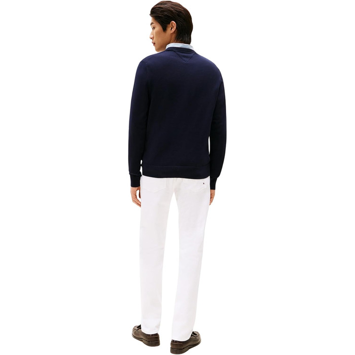Чоловічий бавовняний джемпер Tommy Hilfiger Essential Cotton Crew Neck, синій (Desert Sky), розмір S