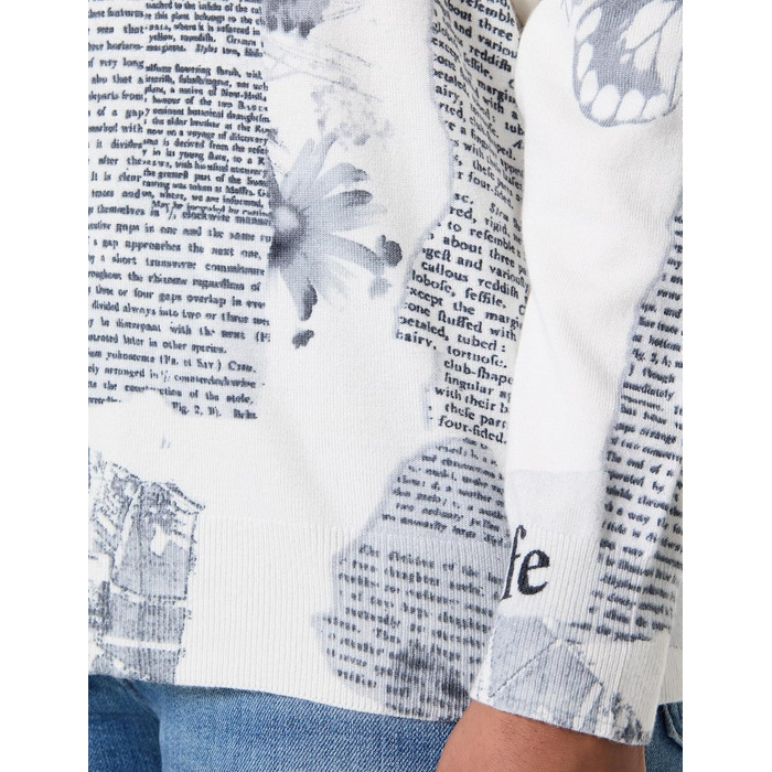 Жіночий тонкий в'язаний джемпер Desigual Flat Knit чорний, розмір XL