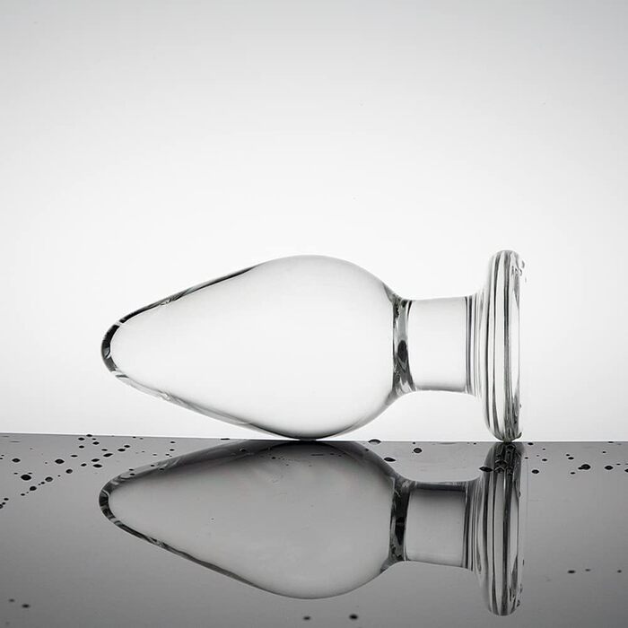 Анальний розширювач-пробка з кришталю та силікону 4 см для пар – стимулююча іграшка для секс-ігор