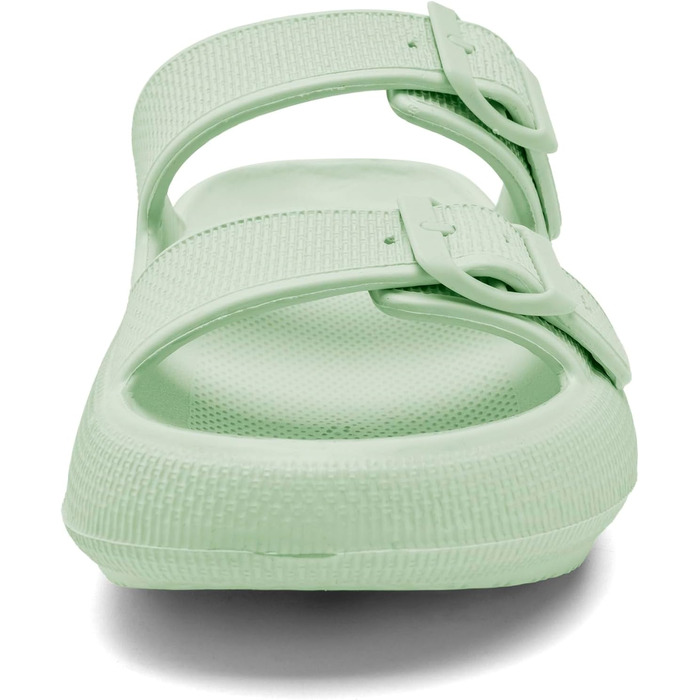 Сланці-хмаринки Cozyslides Original для жінок та чоловіків, зручні сандалії з регульованими ремінцями, протиковзаюча підошва Airfoot, світло-зелені (39/40 EU)