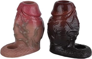 Реалістичний пеніс-чохли з силікону, пеніс-рукав з товстим мошонкою, пеніс-чохол, 6 стилів на вибір, чоловічий екстендер для збільшення пеніса, SM, сексуальні іграшки (колір м'яса, C)