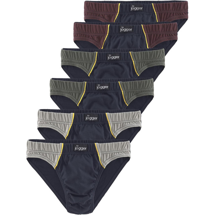 Спортивні чоловічі труси-сліпи Le Jogger з контрастними вставками, комфортні, розмір L, колір морський / кольорові вставки