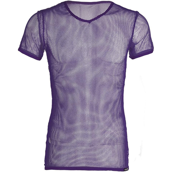 Чоловіча футболка з сітки для клубу, мереживна, прозора, дихаюча. Стильна футболка для танців, біла.