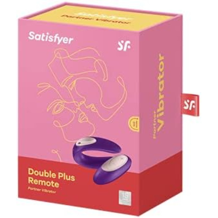 Vibrator для пар Satisfyer Double Plus з пультом дистанційного керування | 10 режимів вібрації, водонепроникний (IPX7)