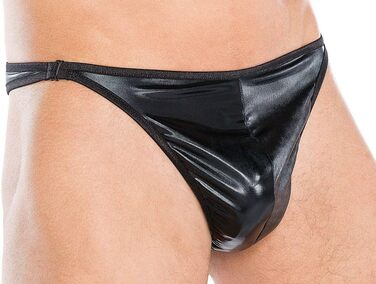 Чоловіча трусика-стрінги Andalea Wetlook чорного кольору, 4XL-5XL