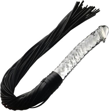 Лезбійський плетище з шкіри для БДСМ, 20 см. Іграшки для пар, анальні пробки, плети, шкіряні іграшки для дорослих