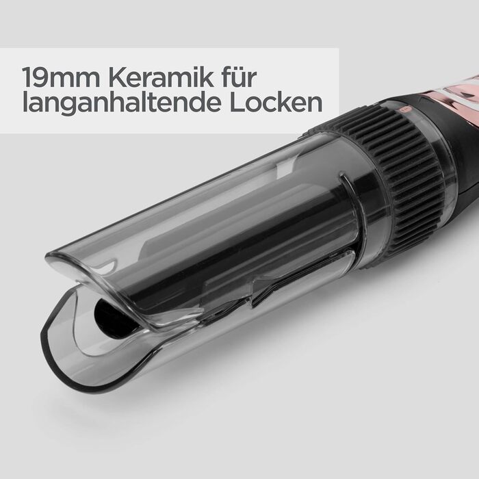 Автоматичний стайлер для локонів BaByliss Curl Secret Lite C1031E, 19 мм, 5 рівнів температури до 210°C, чорний з рожевим золотом