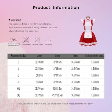 Костюм горничної Jhaoyu з ПВХ, рожевий, XXL: рожевий костюм горничної з рожевим аксесуаром, костюм для косплею та свят