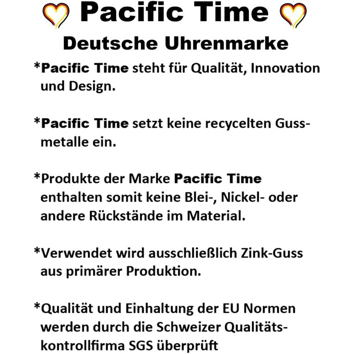 Аналоговий кварцовий годинник для медсестер Pacific Time з тахіметром, білий (модель 20655)