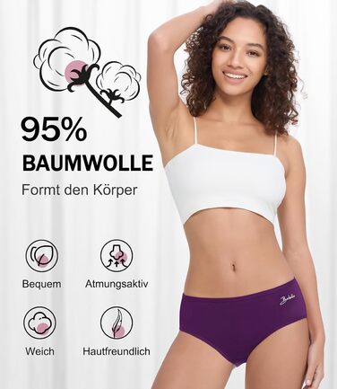 Бобель Труси жіночі бавовняні, 5 шт. у пакунку, дихаюча тканина, м'які, еластичні сліпи (S-XXL), кольорові