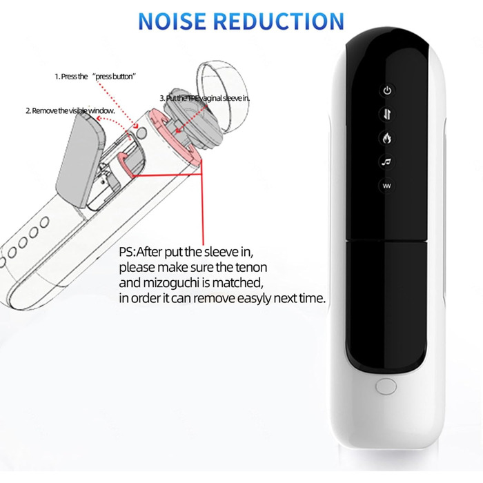 Автоматичний секс-іграшка для чоловіків з 10 режимами телескопічної дії та 10 режимами вібрації