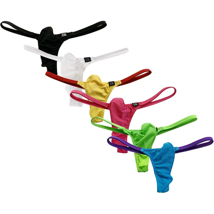 Танга чоловічі Faringoto, низька талія, сітчатий вкладиш, 6 пар (розмір S)