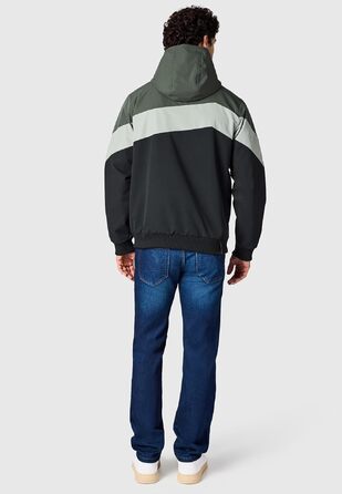 Чоловіча легка демісезонна куртка Ragwear Stewie Block: водонепроникна та дихаюча з капюшоном, колір Dark Olive, розмір S