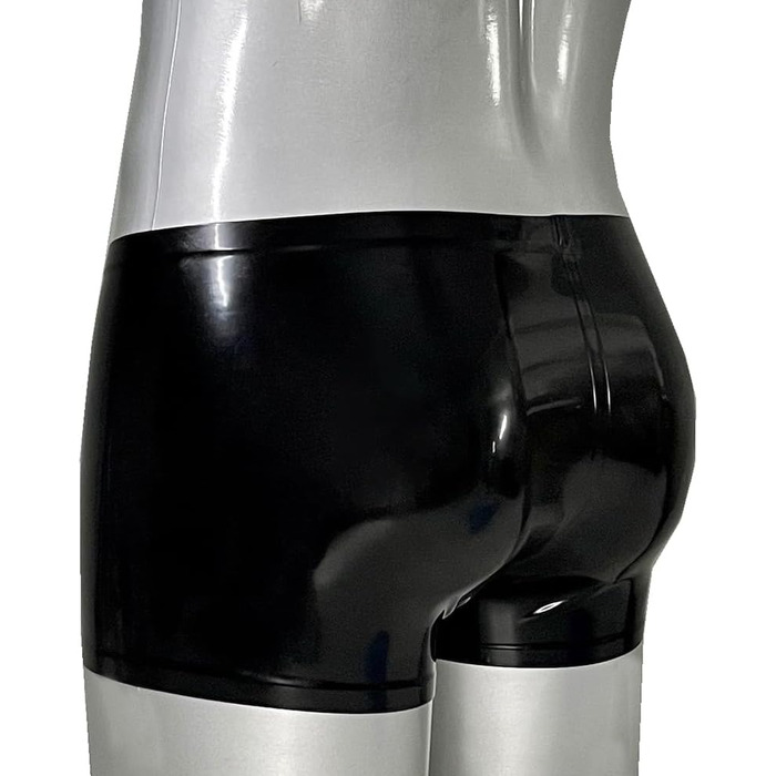 Чоловічі боксери GREEFEI з чорного латексу з низькою талією, ручної роботи, для клубів та костюмів