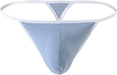 Танга чоловічі з сіткою, великі кишені, м'які, світло-сірі, XXL