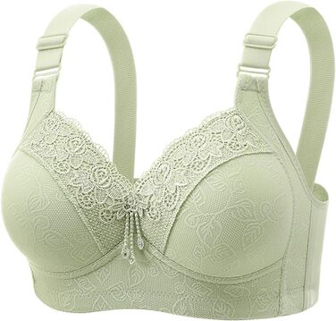 3 шт. бюстгальтер для жінок без кісточок Push Up, великий розмір, класичний комплект, м'який та зручний, для великих грудей, підходить для спорту та повсякденного носіння (зелений+сірий+рожевий), 100B