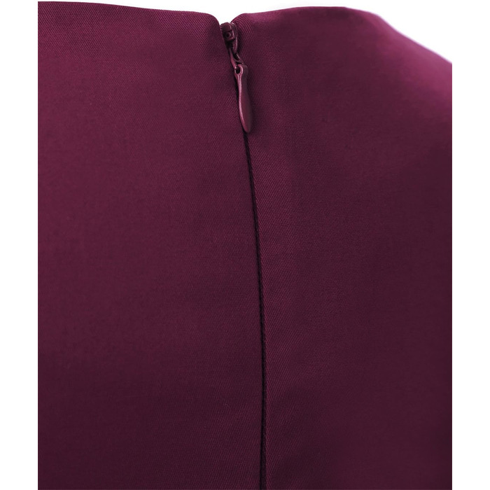 Сукня Dressystar вінтажна 50-х років з короткими рукавами в горошок, Burgundy XL