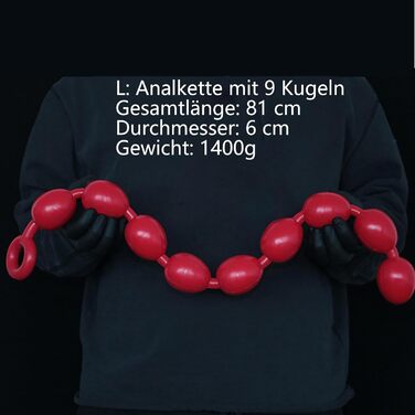Анальні кулі LZMYZ з силікону, набір 6 розмірів для стимуляції, анальні кульки та дільдо, для чоловіків та жінок (XL, 6 см)