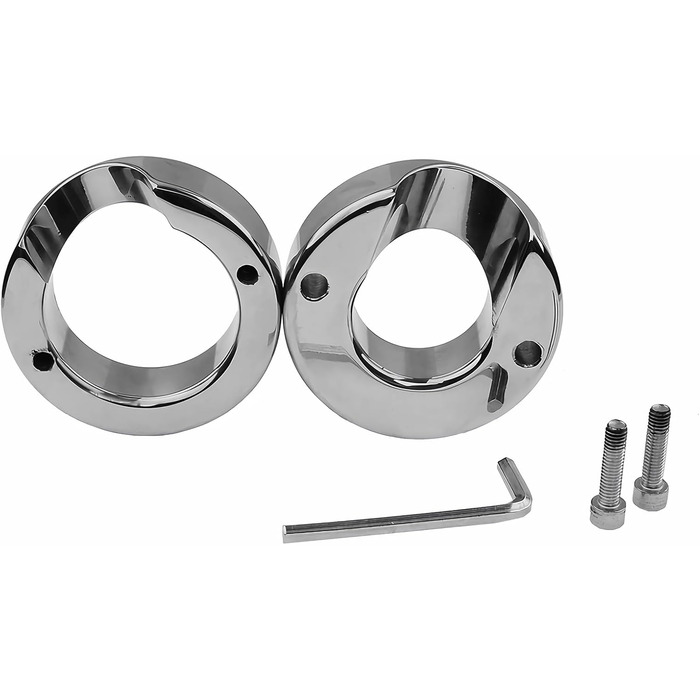 Кільце для яєчок та статевого члена з нержавіючої сталі для чоловіків, пристрій для обмеження яєчок, розтягуване кільце, металевий аксесуар для сексуального задоволення та тренувань (S)