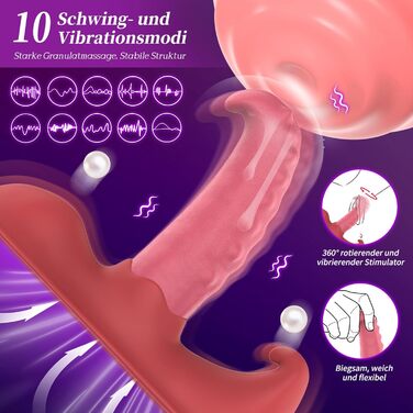 Вібратор-монстр для жінок: 10 режимів, анальний, кліторальний, G-точка, дистанційне керування