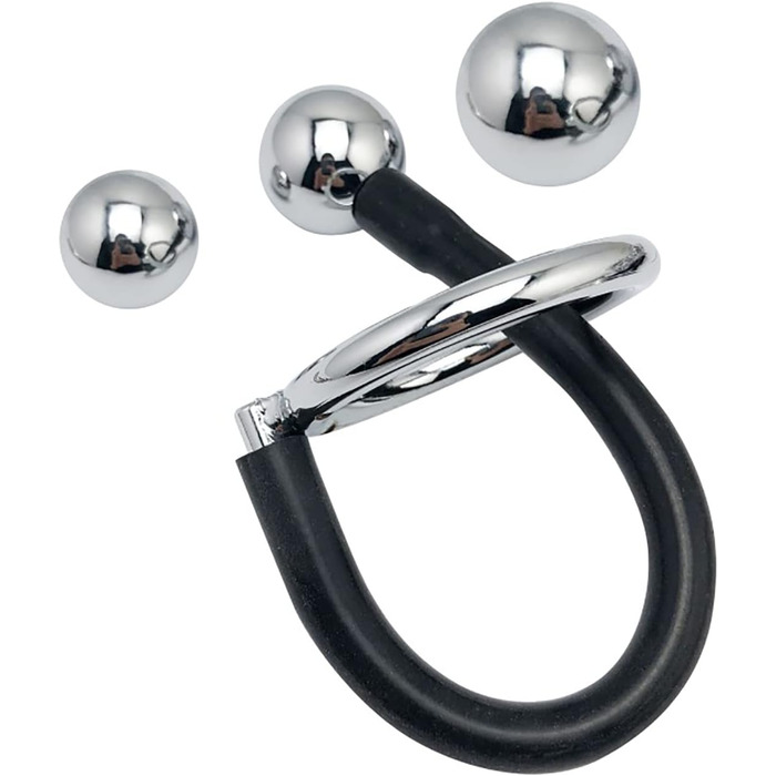 Анальний кільцевий масажер для чоловіків з 3 кульками, з нержавіючої сталі (180г/230г/290г), SM-іграшка, тренажер для пеніса, вага яєчок, розтягувач яєчок