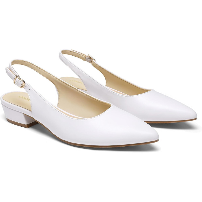 Жіночі туфлі-човники DREAM PAIRS із закритим носком, білі, розмір 43 EU