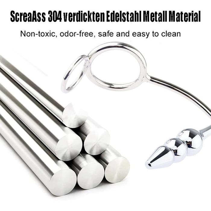 Сталевий подвійний кільце для статевих органів, кільце для яєчок, металевий гачковий кільце, анальний гачок з анальним плугом, кільце для статевих органів з анальним плугом, анальні кулі, розтягувач яєчок, сексуальна іграшка для чоловіків, пар, 40 мм