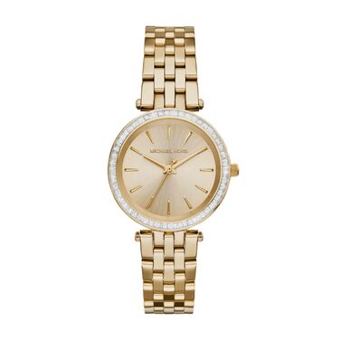 Жіночий годинник Michael Kors Darci: кварцовий механізм, сталевий браслет, золотистий колір з блискітками (33 мм)