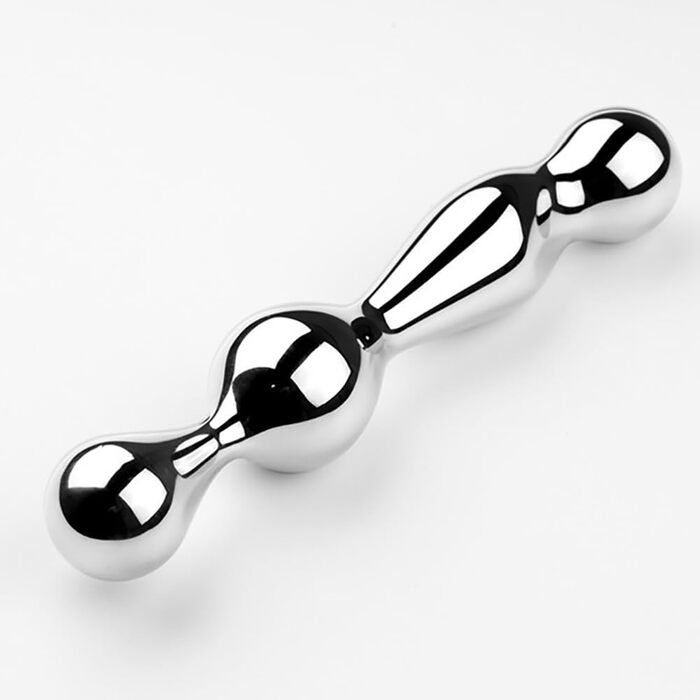 Анальний стимулятор SMGKB з нержавіючої сталі - подвійний дилда для жінок, чоловіків та пар. Стимулятор G-точки, анальні кулі. Інтимні іграшки для дорослих