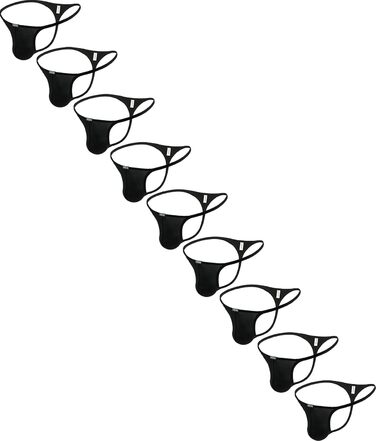 Танга чоловічі iKingsky, 9 шт. в упаковці, чорні, XL