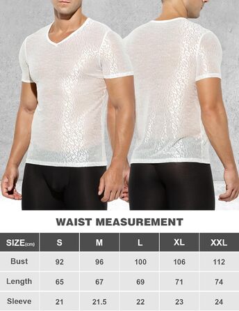 Костюм для рейву Casey Kevin для чоловіків, мереживний комплект (M, білий)