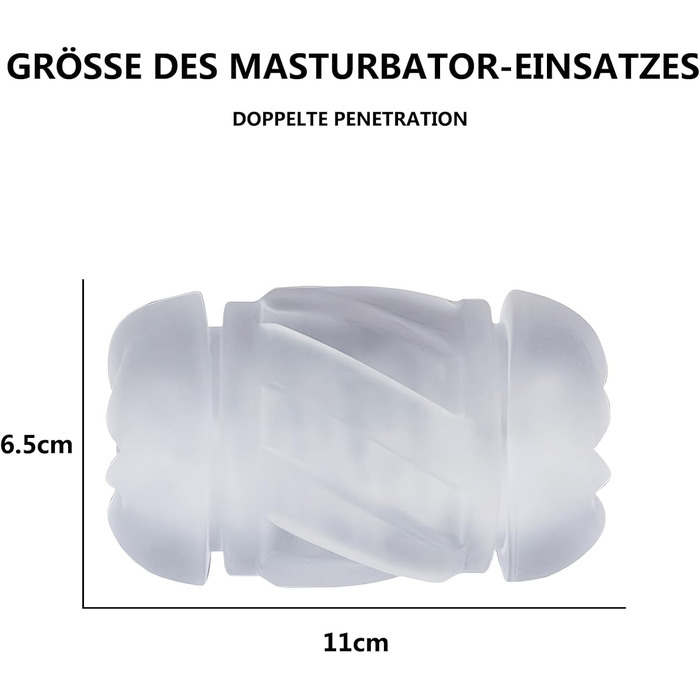 Масажер для чоловіків з двома ручками, 10 частот та 10 швидкостей, інтерактивне аудіо, чорний (A)