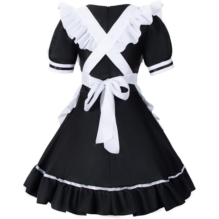 Костюм косплею Іртиш Аніме Французька Дівчинка Зайчик Служанка Солодкий Каваї Набір (M, Чорний)