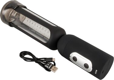 Насос для ерекції Orion - інтенсивний вакуумний насос для чоловіків, для тренування потенції, симуляції орального сексу, перезаряджається, прозорий/чорний (з повним авто режимом)