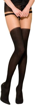 Штрих-панчіх Selente Lovely Legs для жінок, різні моделі, 20-60 DEN, виготовлено в ЄС (S, чорно-червоний шнурок, 20/50 DEN)