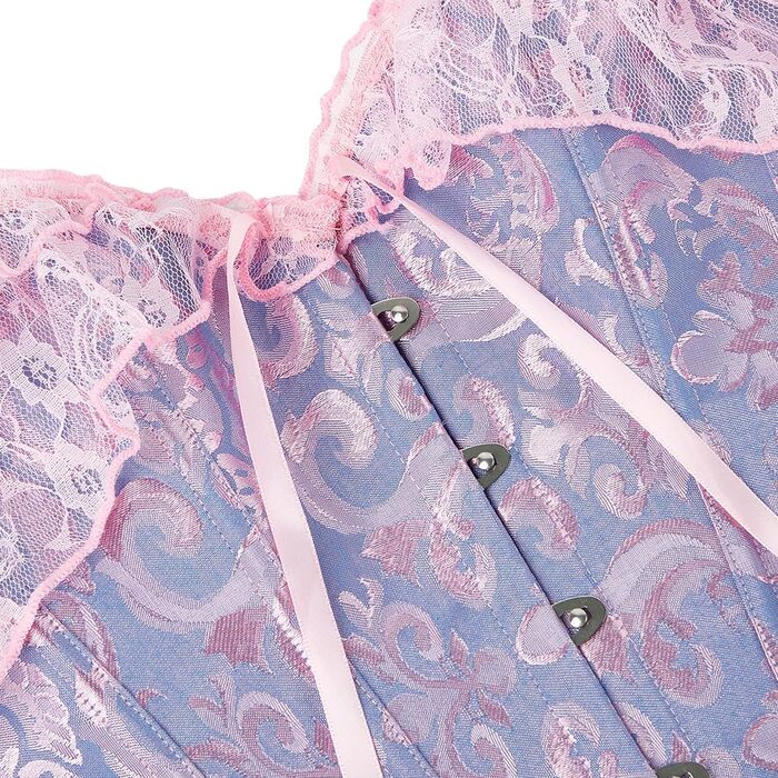 Топ-корсет жіночий з мереживом та шнуванням, бюстгальтер-боді, ліф для формування силуету, кольоровий ліла