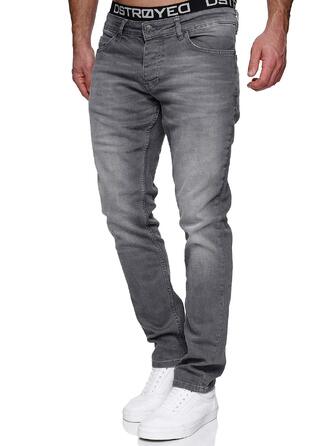 Чоловічі джинси MERISH Slim Fit з ефектом стрейч, дизайнерські денімні штани, сірі (42W / 32L), модель 9148-2100