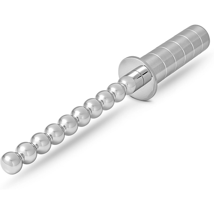Анальний плагін з нержавіючої сталі з 12 кулями - унісекс, для дорослих