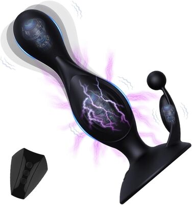 Анаlvibrator Jpscor Elektro Shock для чоловіків, стимуляція простати, 10 режимів вібрації та 5 режимів електростимуляції, дистанційне керування